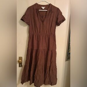 Cynthia Rowley Chocolate Brown Midi Dress